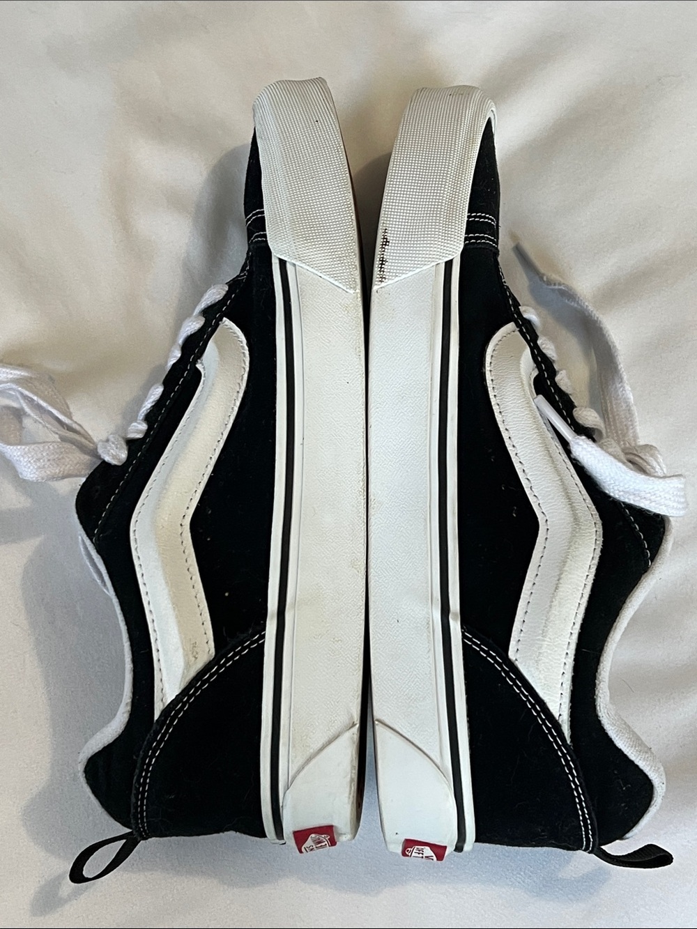 Vans Knu Skool Suede Low Top Sneakers w/ 3D Molded Side Stripe and Puffy Tongue - Picture 5 of 7